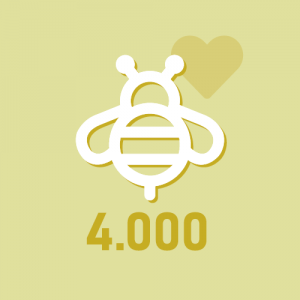 Je deviens marraine/parrain de 4 000 Abeilles pour une année