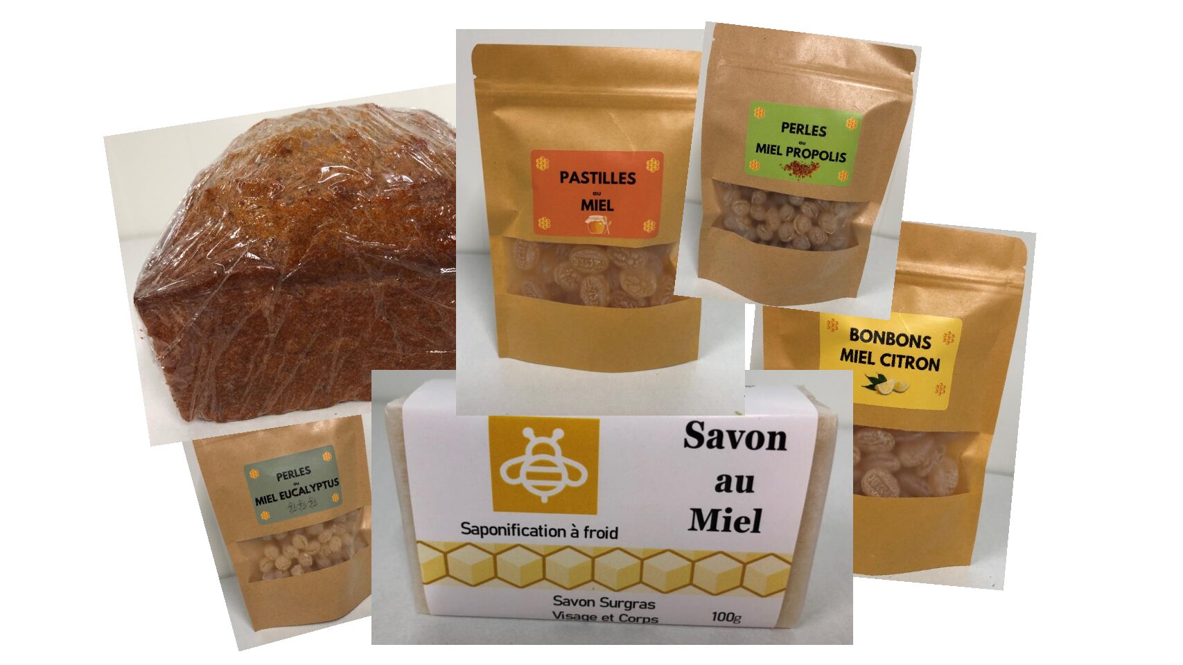 Produits au miel de l'exploitation